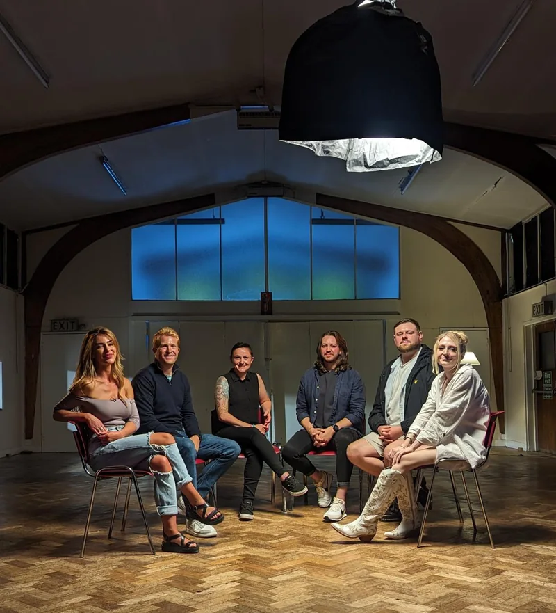 A support group sitting together in a circle